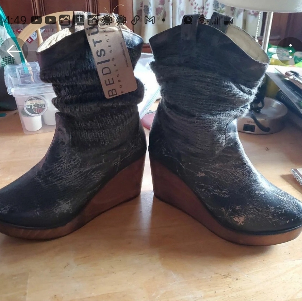 Bed Stu Wedge Booties